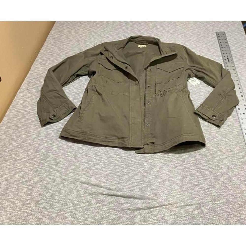 Style & Co Olive green full zip jacket women L. NWT $79. SKU-B751